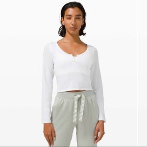 🍋 Lululemon Cropped Henley Long Sleeve